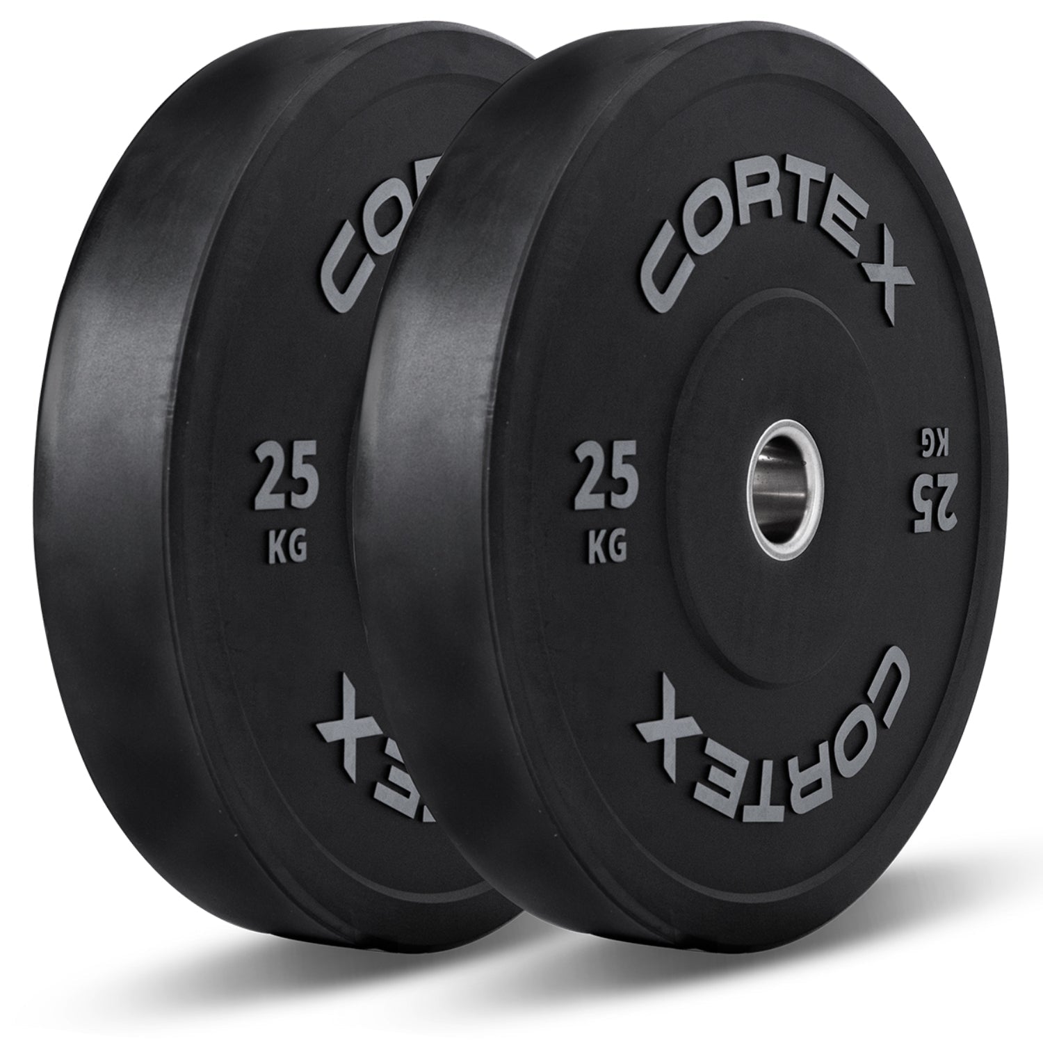 CORTEX 170kg Black Series V2 Rubber Olympic Bumper Plate Set 50mm with SPARTAN205 Barbell Cortex