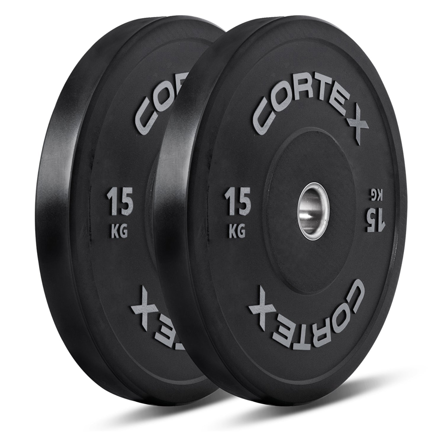 CORTEX 150kg Black Series V2 Rubber Olympic Bumper Plate Set 50mm with 16 Plate Toaster Rack Cortex