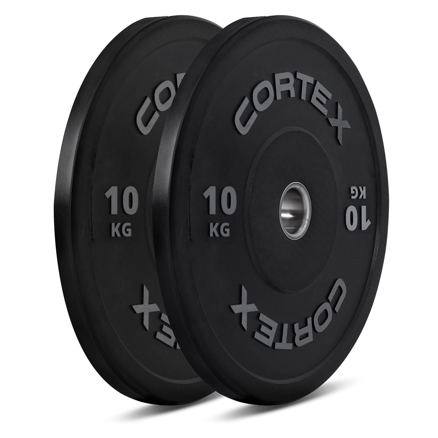 CORTEX 90kg Black Series V2 Rubber Olympic Bumper Plate Set 50mm with SPARTAN100 Barbell Cortex