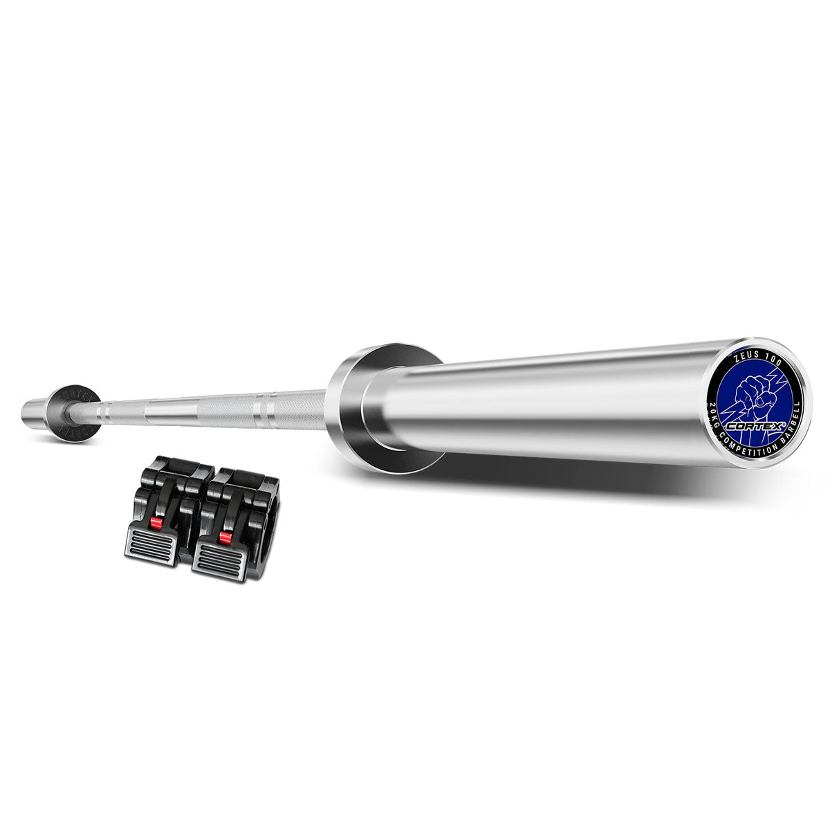 CORTEX ZEUS100 7ft 20kg Olympic Competition Barbell with Lockjaw Collars Cortex