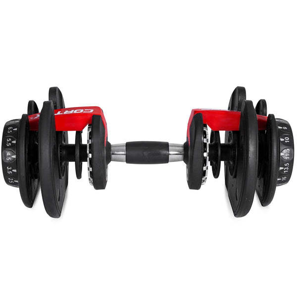 CORTEX 52.5lbs Adjustable Dumbbell Pair with Stand Cortex