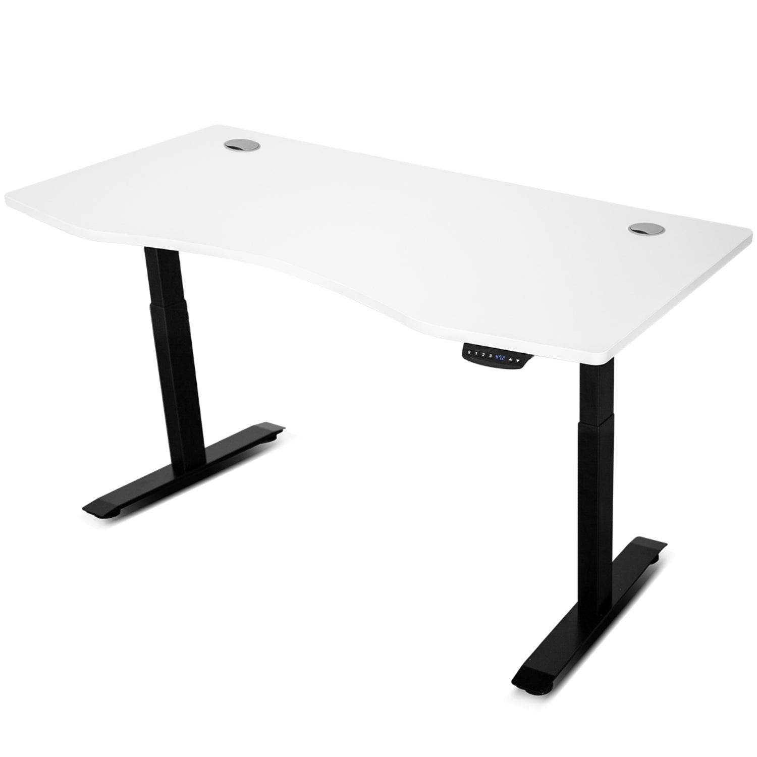 Lifespan Fitness ErgoDesk AUTO Series Automatic Standing Desk 150cm in White & Black Lifespan