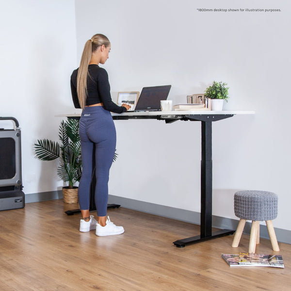 Lifespan Fitness ErgoDesk AUTO Series Automatic Standing Desk 150cm in White & Black Lifespan