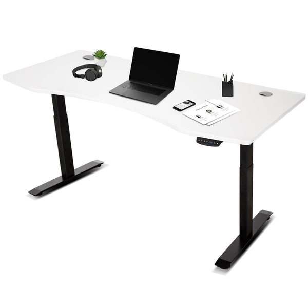 Lifespan Fitness ErgoDesk AUTO Series Automatic Standing Desk 180cm in White & Black Does not apply