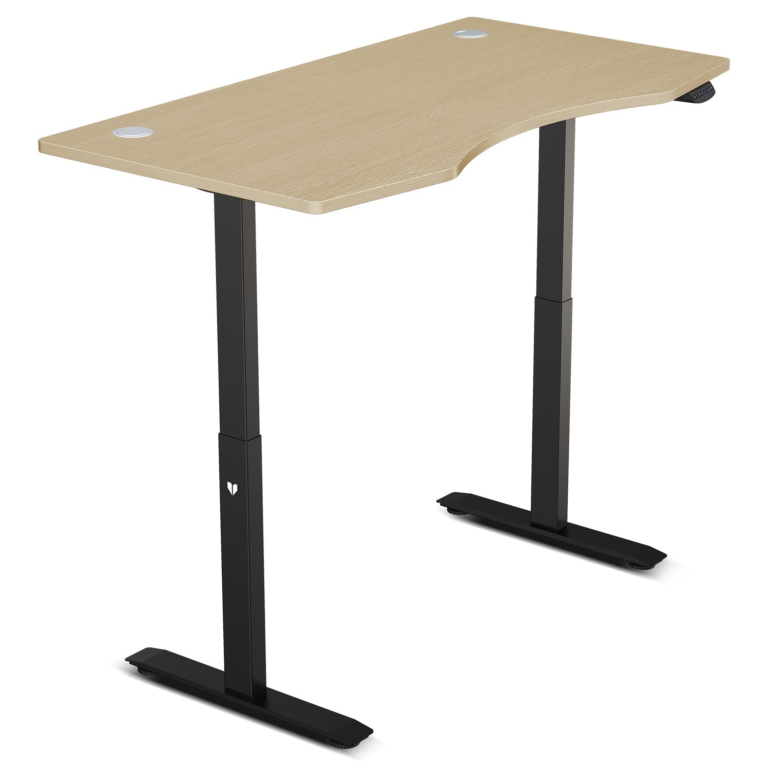 Lifespan Fitness Cyclestation 3 Exercise Bike with ErgoDesk Automatic Standing Desk 150cm in Oak/Black Lifespan