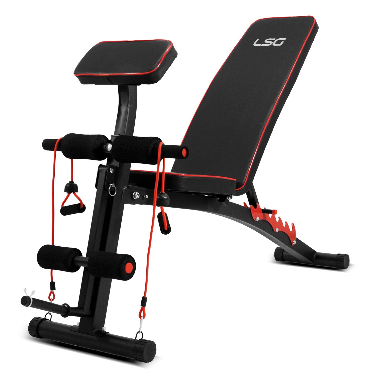 LSG GBN007 FID Bench with 84kg Weight and Bar set lsg
