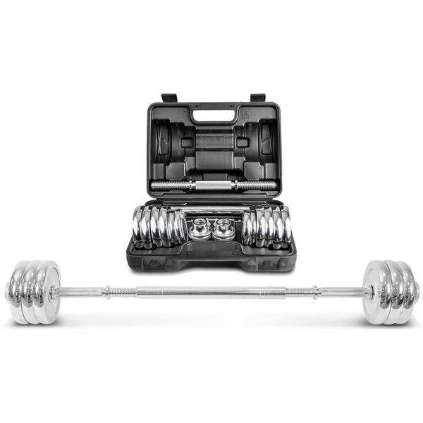 LSG 2-in-1 Dumbbell Barbell Set with Case 30kg lsg