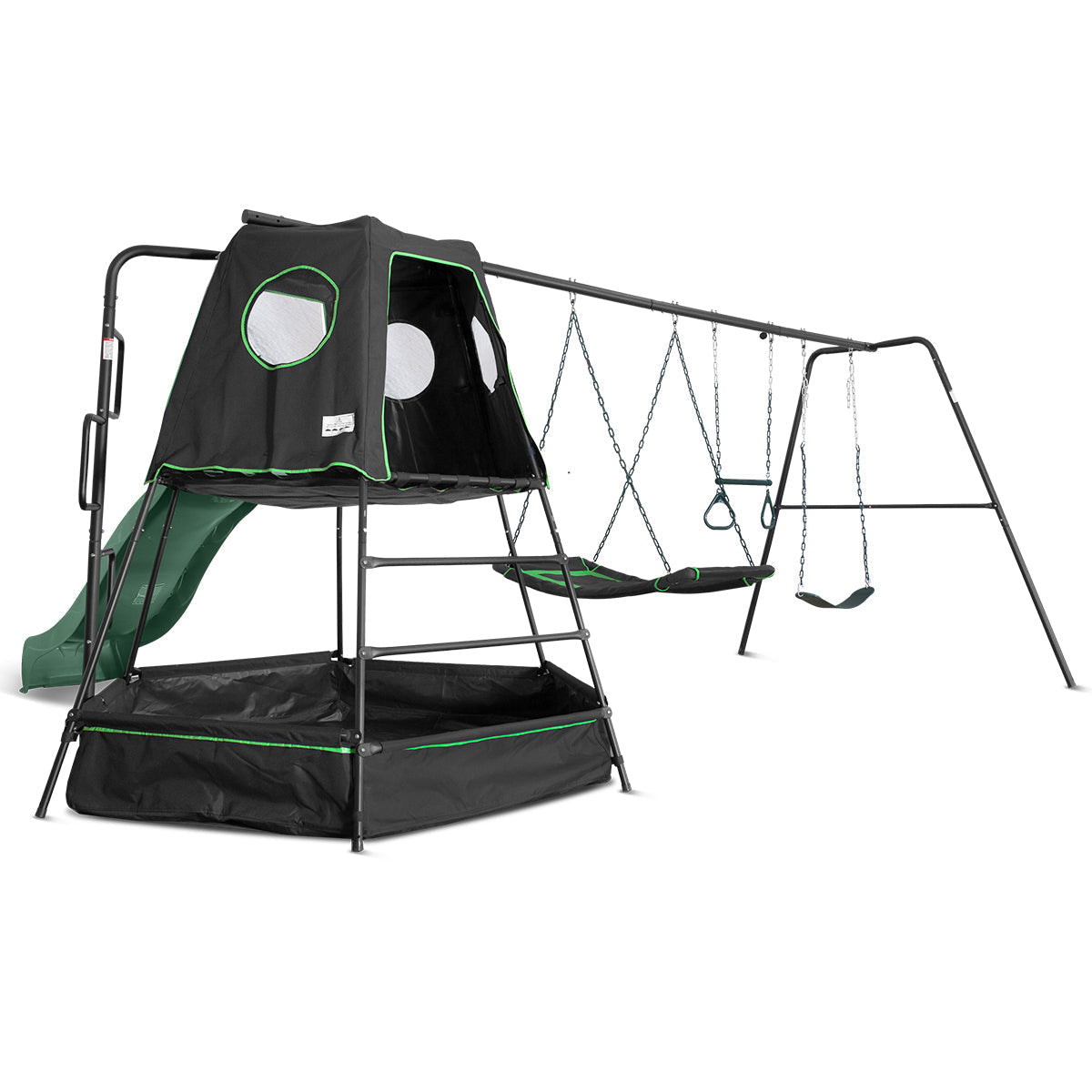 Lifespan Kids Pallas Play Tower with Metal Swing Set in Green Slide Lifespan