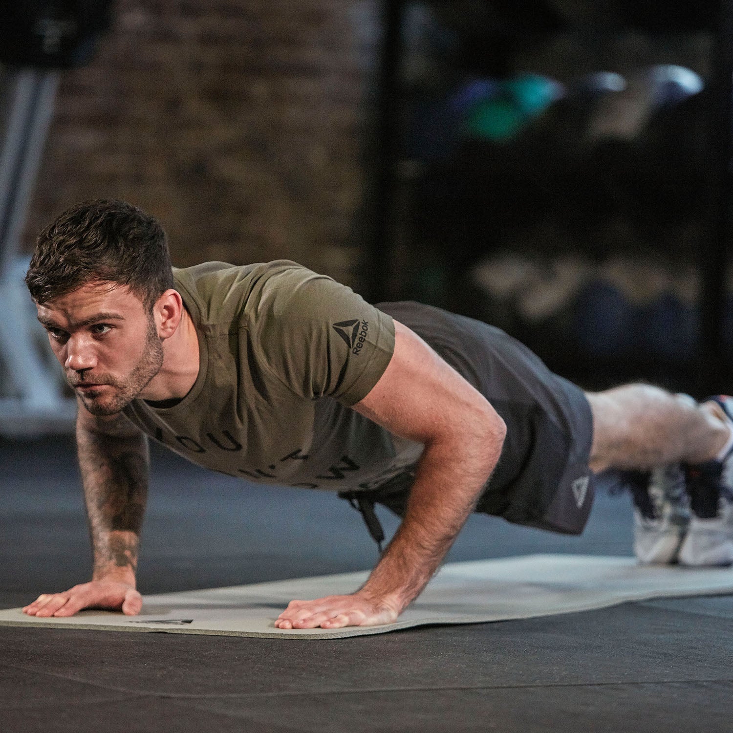 Reebok Training Mat 1.73m*0.61m*7mm in Grey Reebok