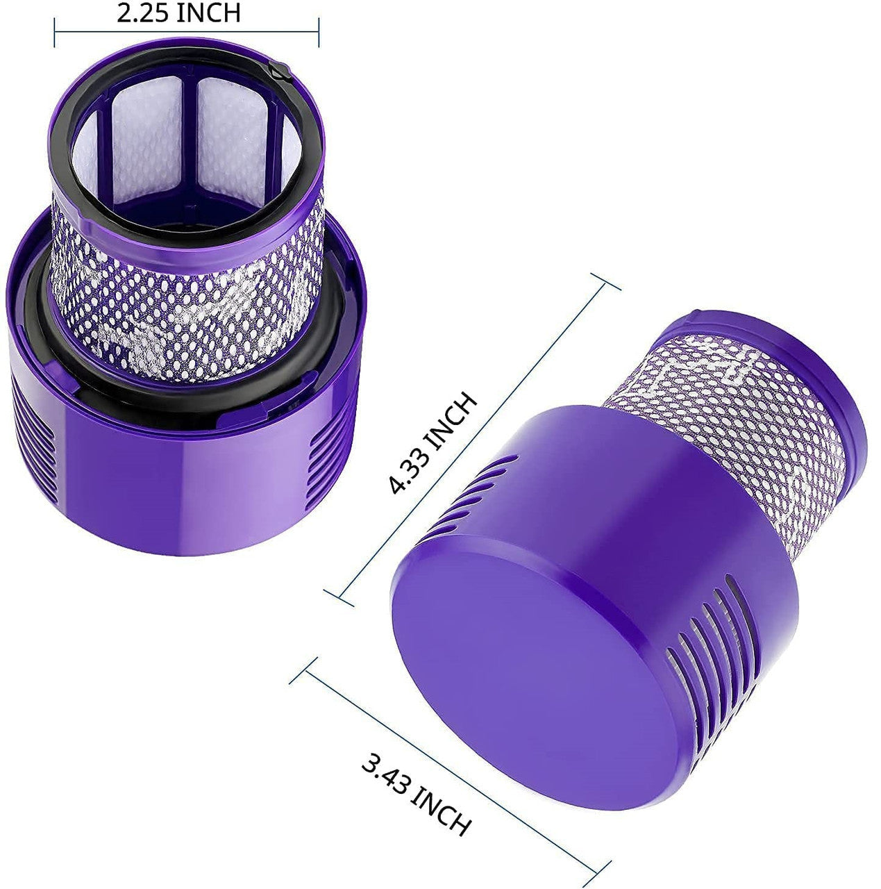2  x HEPA Filters for Dyson V10 Vacuum Cleaners Does not apply