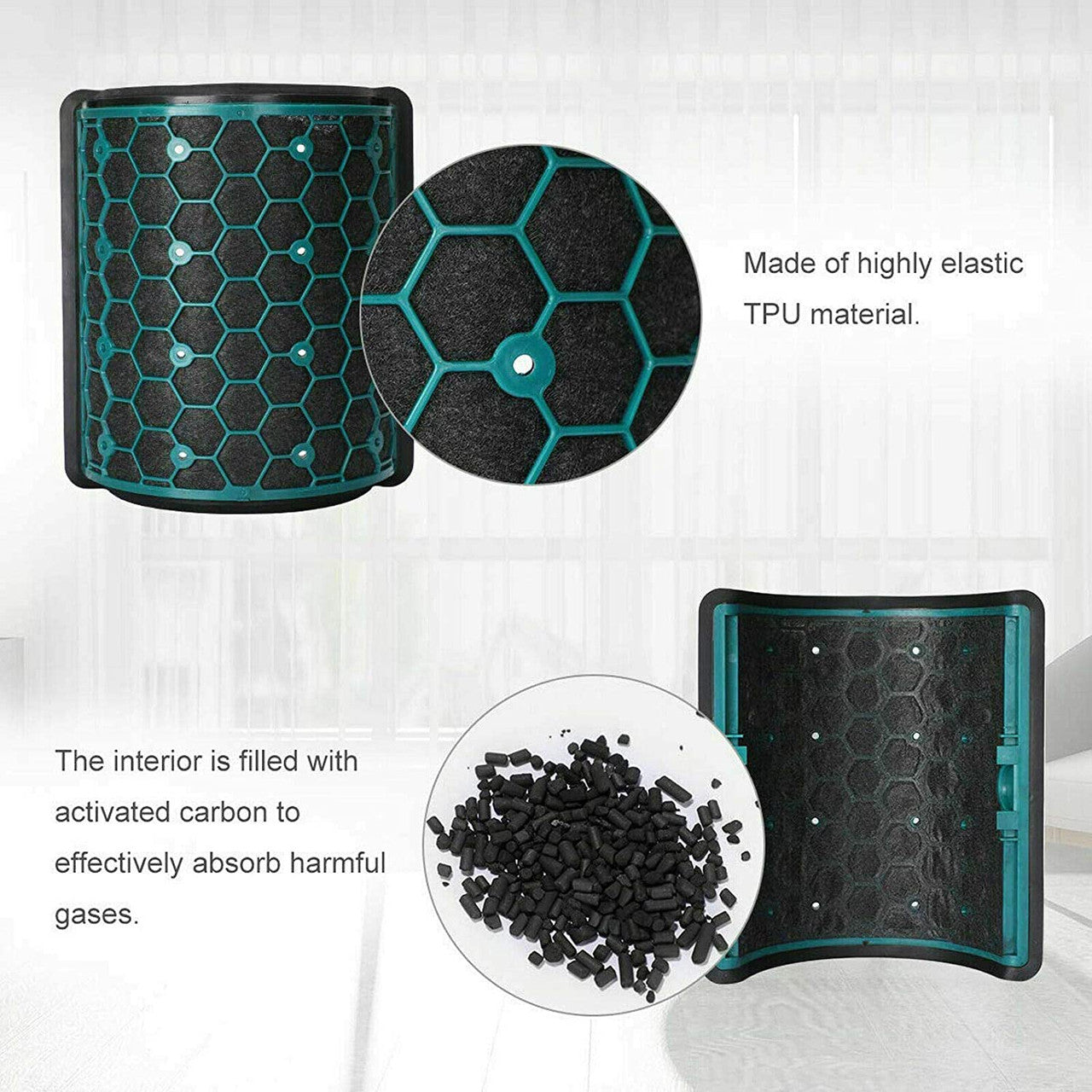 Glass HEPA + Inner Carbon Filter for Dyson Pure Cool Air Purifier Does not apply