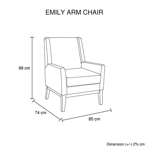 Armchair in Beige Colour Lounge Accent Chair Upholstered Fabric with Wooden leg freeshipping - Awezingly