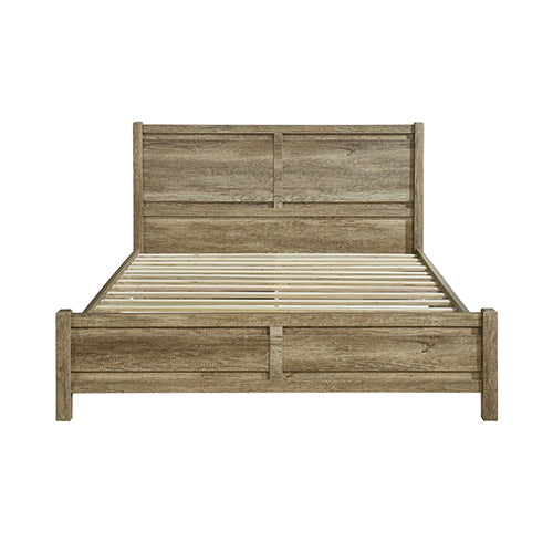 Queen Size Bed Frame Natural Wood like MDF in Oak Colour Does not apply