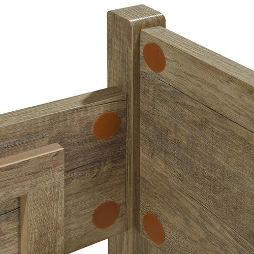 Queen Size Bed Frame Natural Wood like MDF in Oak Colour Does not apply