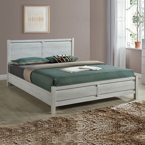 Queen Size Bed Frame Natural Wood like MDF in Oak Colour Does not apply
