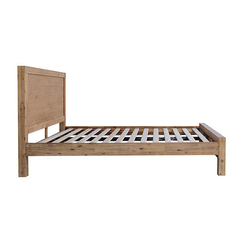 Bed Frame Double Size in Solid Wood Veneered Acacia Bedroom Timber Slat in Oak Artiss