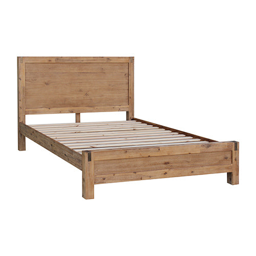 Bed Frame King Size in Solid Wood Veneered Acacia Bedroom Timber Slat in Oak Artiss