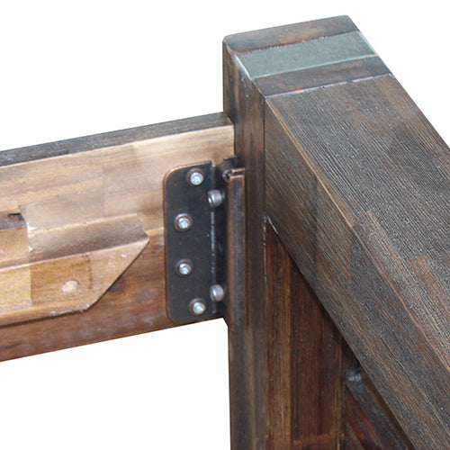 Bed Frame Queen Size in Solid Wood Veneered Acacia Bedroom Timber Slat in Chocolate Artiss