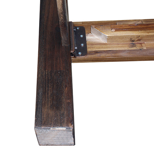 Bed Frame Queen Size in Solid Wood Veneered Acacia Bedroom Timber Slat in Chocolate Artiss