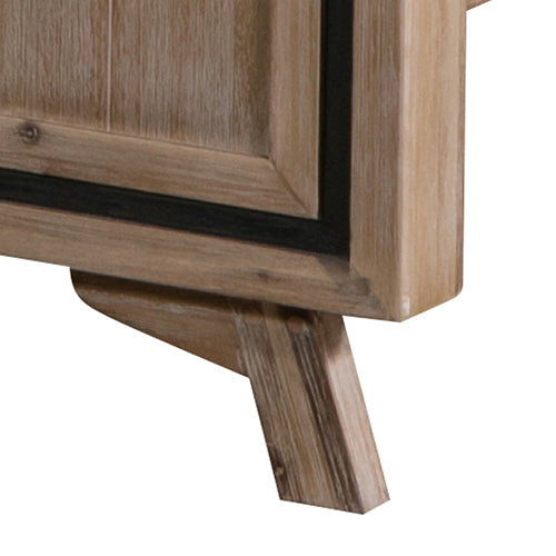 Queen Size Silver Brush Bed Frame in Acacia Wood Construction Artiss