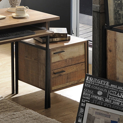 Bedside Table 2 drawers Night Stand Particle Board Construction in Oak Colour freeshipping - Awezingly