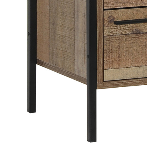 Bedside Table 2 drawers Night Stand Particle Board Construction in Oak Colour freeshipping - Awezingly