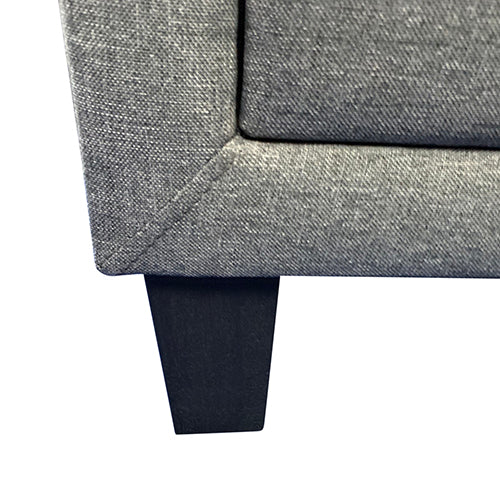 Bedside Table 2 drawers Night Stand Upholstery Fabric Storage in Light Grey Colour freeshipping - Awezingly