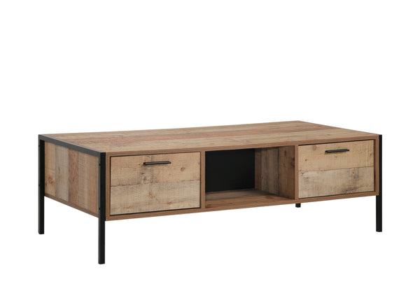 Coffee Table 2 Drawers Particle Board Storage in Oak Colour Does not apply