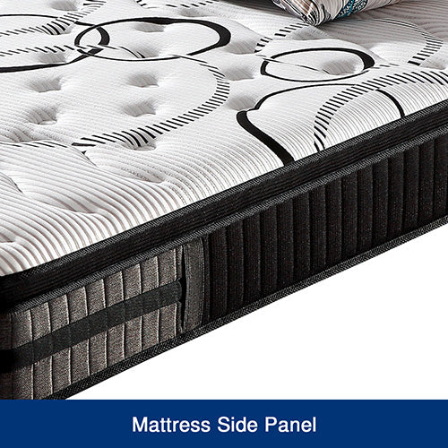 Queen Mattress in Gel Memory Foam Pocket Coil Medium Firm Bed 34cm Thick Does not apply