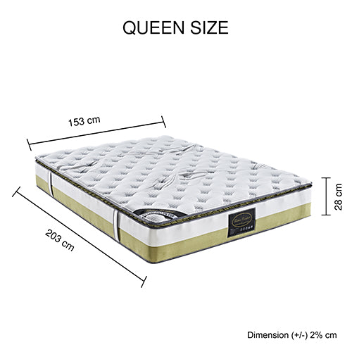 Queen Mattress Memory Pillow Top Pocket Spring Foam Medium Firm Bed Does not apply