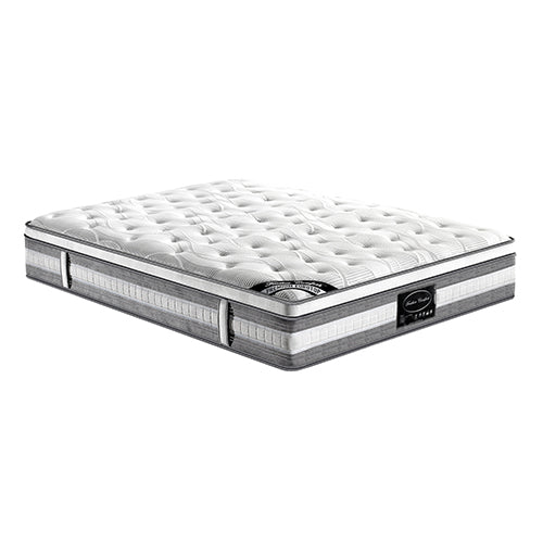 Mattress Euro Top King Single Size Pocket Spring Coil with Knitted Fabric Medium Firm 34cm Thick Eurotop