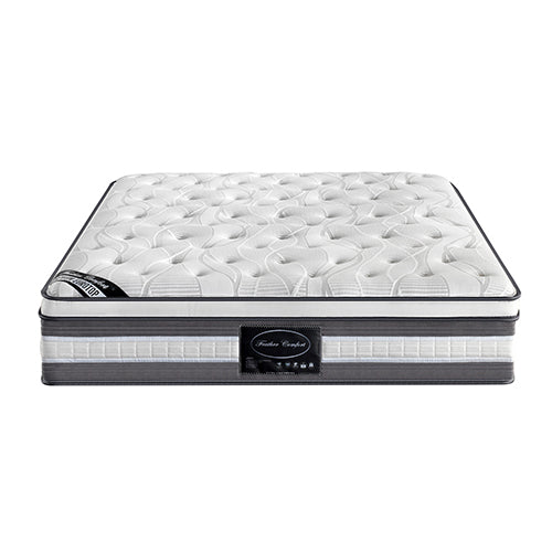Mattress Euro Top King Single Size Pocket Spring Coil with Knitted Fabric Medium Firm 34cm Thick Eurotop