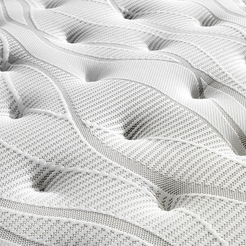 Mattress Euro Top King Single Size Pocket Spring Coil with Knitted Fabric Medium Firm 34cm Thick Eurotop