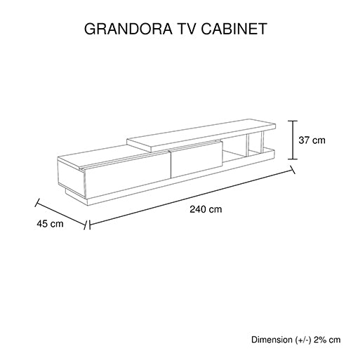 TV Cabinet with 2 Storage Drawers With High Glossy Assembled Entertainment Unit in Black & White colour freeshipping - Awezingly