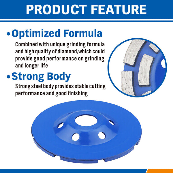 4.5inch Diamond Segment Grinding Concrete Cup Wheel Disc Granite Stone 115mm Does not apply