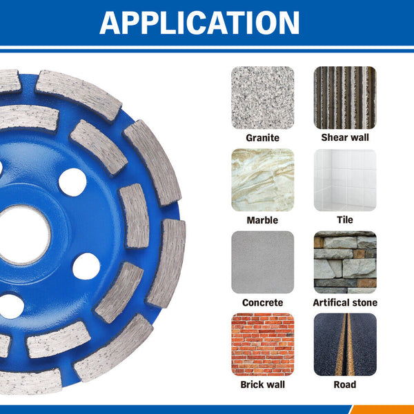 4.5inch Diamond Segment Grinding Concrete Cup Wheel Disc Granite Stone 115mm Does not apply