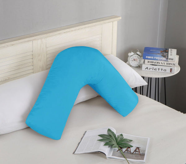 1000TC Premium Ultra Soft V SHAPE Pillowcase - Light Blue Does not apply