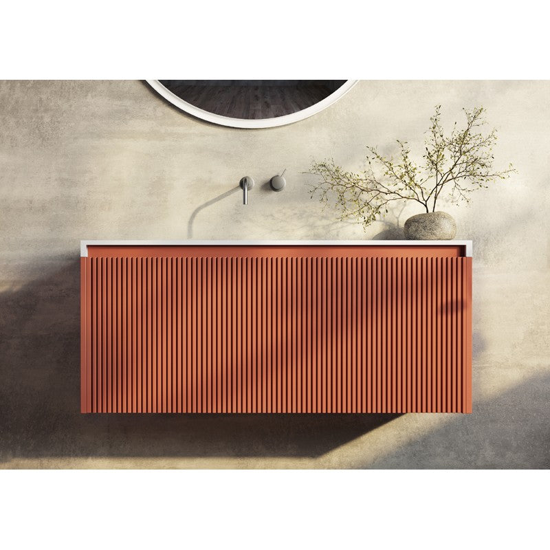 Rimini wall hung bathroom vanity 1000mm PotterÕs Clay Does not apply