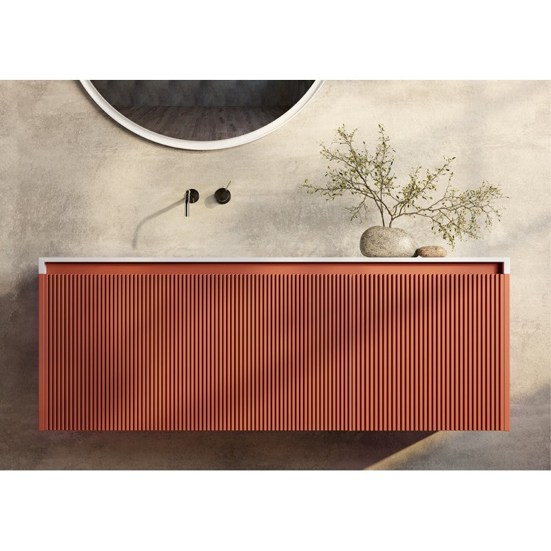Rimini wall hung bathroom vanity 1200mm PotterÕs Clay Does not apply
