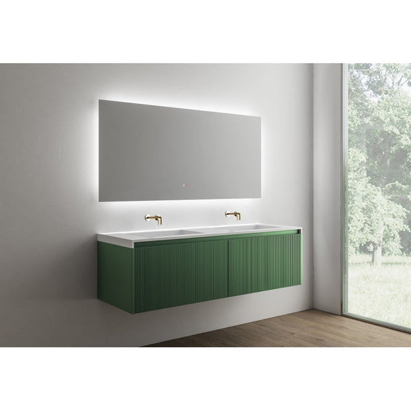 Rimini wall hung bathroom vanity 1500mm Rain Forest Does not apply