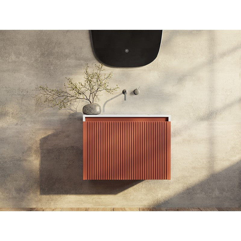 Rimini wall hung bathroom vanity 600mm PotterÕs Clay Does not apply