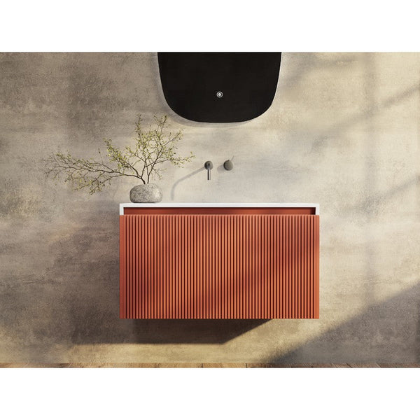Rimini wall hung bathroom vanity 800mm PotterÕs Clay Does not apply