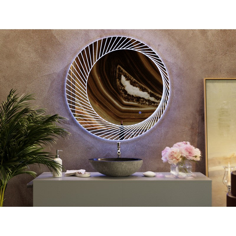 Bucciano Round LED Bathroom Wall Mirror Does not apply