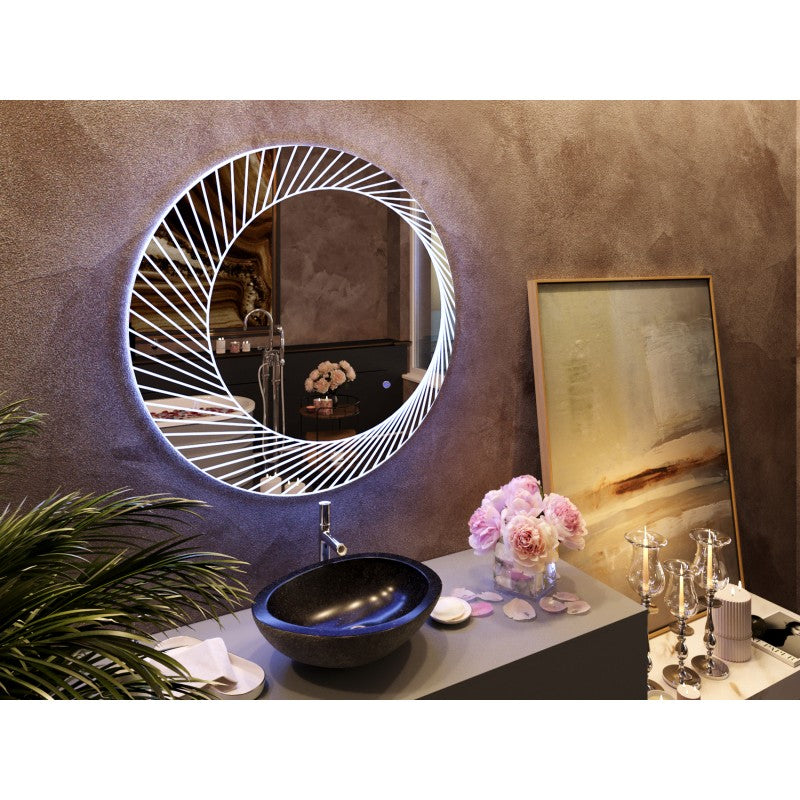 Bucciano Round LED Bathroom Wall Mirror Does not apply