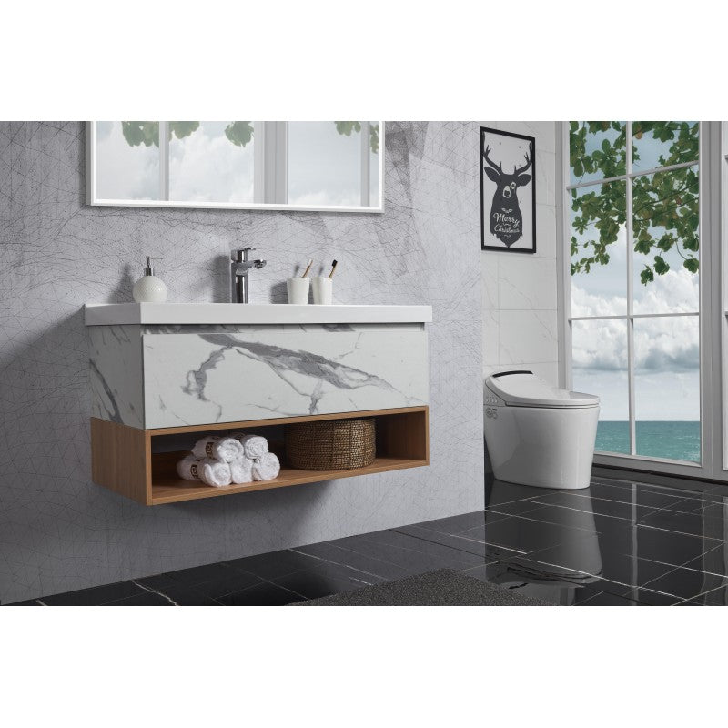 Zero wall hung bathroom vanity Does not apply