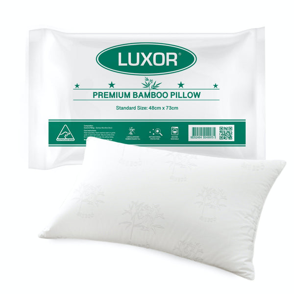 Luxor Australian Made Bamboo Cooling Pillow Standard Size Single Pack Luxor