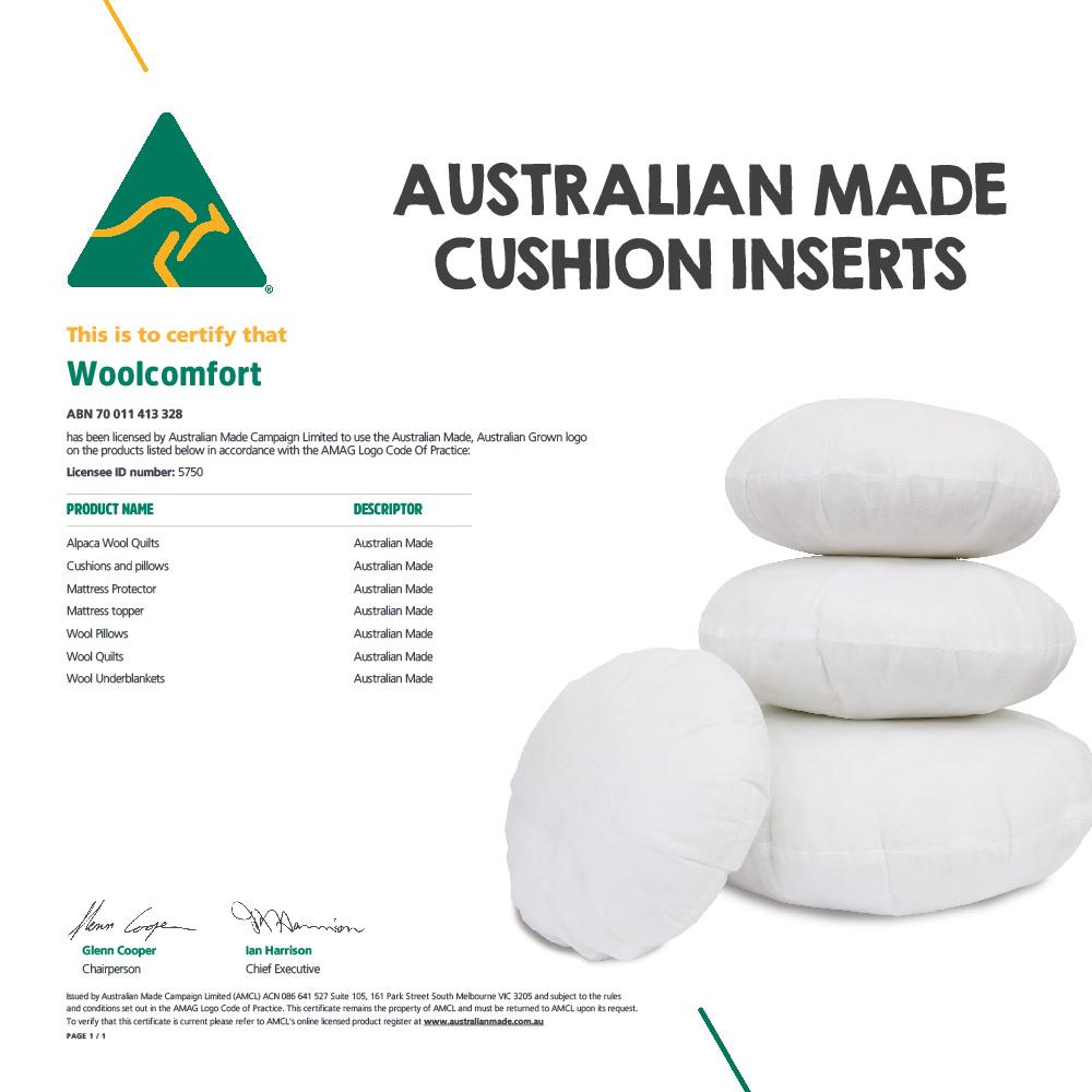 Luxor Twin Pack 40cm Aus Made Round Hotel Cushion Inserts Premium Memory Resistant Filling Does not apply