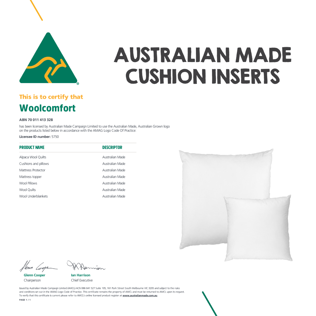Luxor Four Pack 45x45cm Aus Made Hotel Cushion Inserts Premium Memory Resistant Filling Does not apply