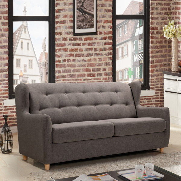 MARQUIS 2 Seater Sofa bed with Separate Foam Mattress-Dark grey Does not apply