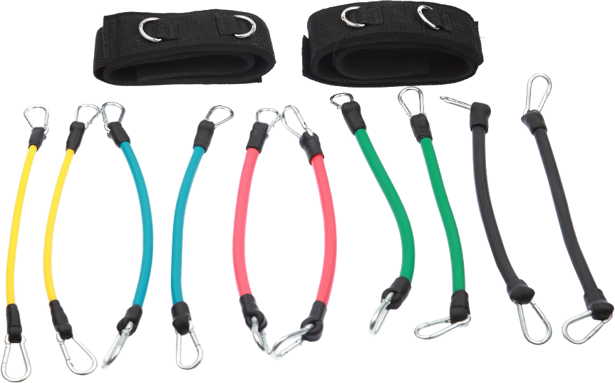 13PC Kinetic Fitness Exercise Resistance Leg Bands Tubes Set Does not apply